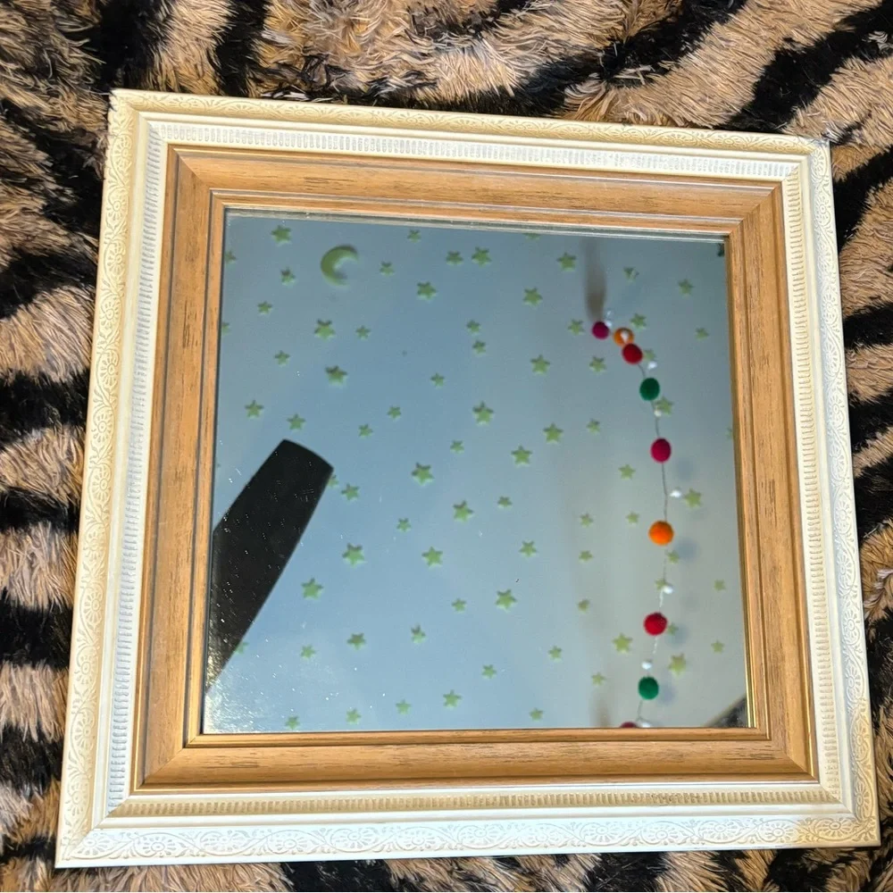 Elegant White Framed Wall Mirror